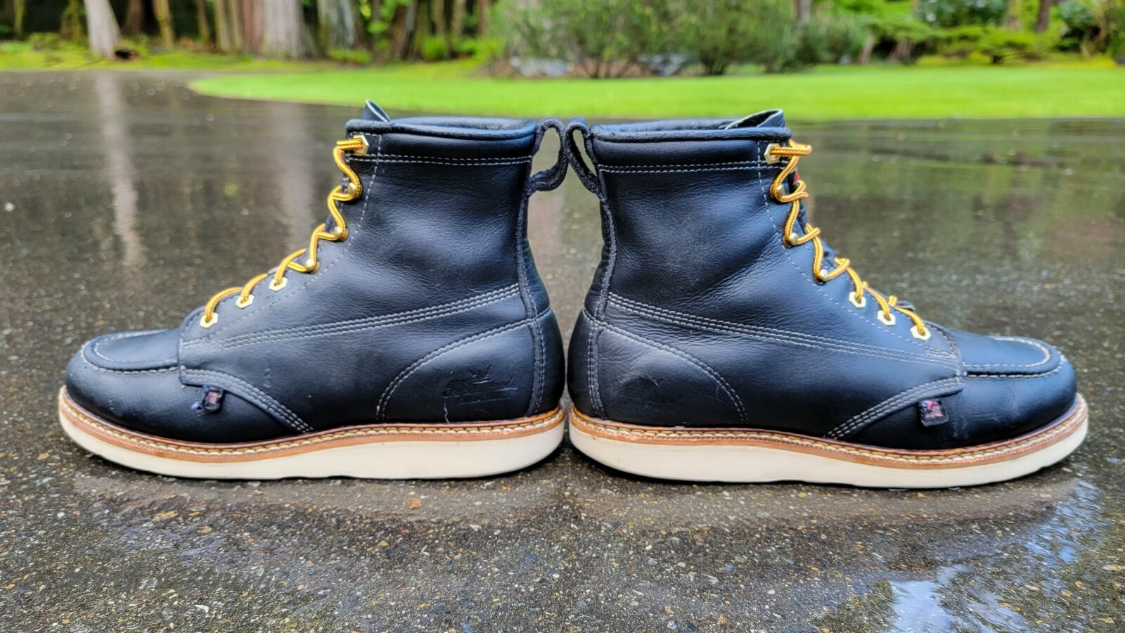 vibram leather work boots
